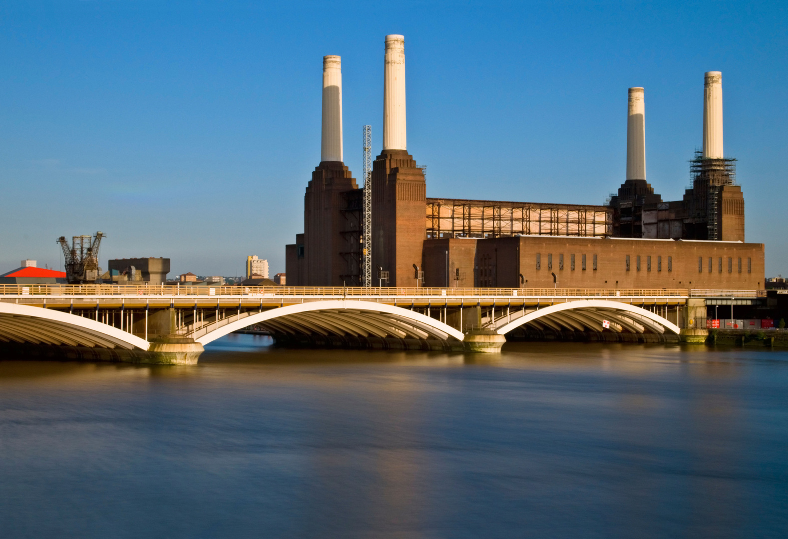 View across the River Thames to Battersea Power Station.